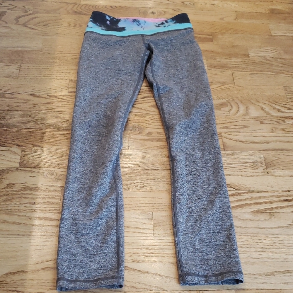 (10) Ivivva Athletica Heathered Leggings Stretch Yoga Active Gymnastics Dance